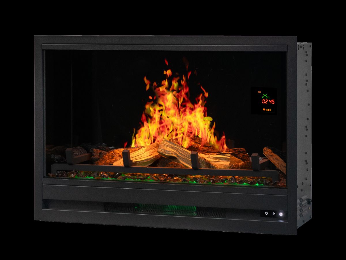 Electric firebox insert with LED display
