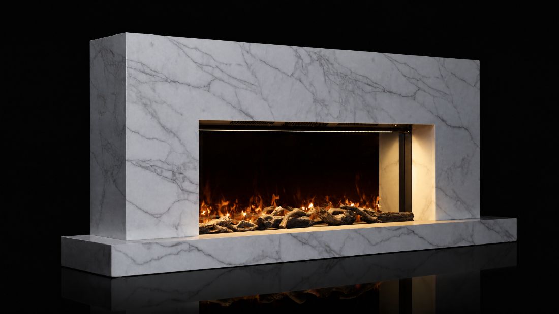 Marble surround fireplace